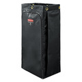 Rubbermaid Commercial Janitorial Cart Vinyl Bag, 34 gal., Blk 1966886